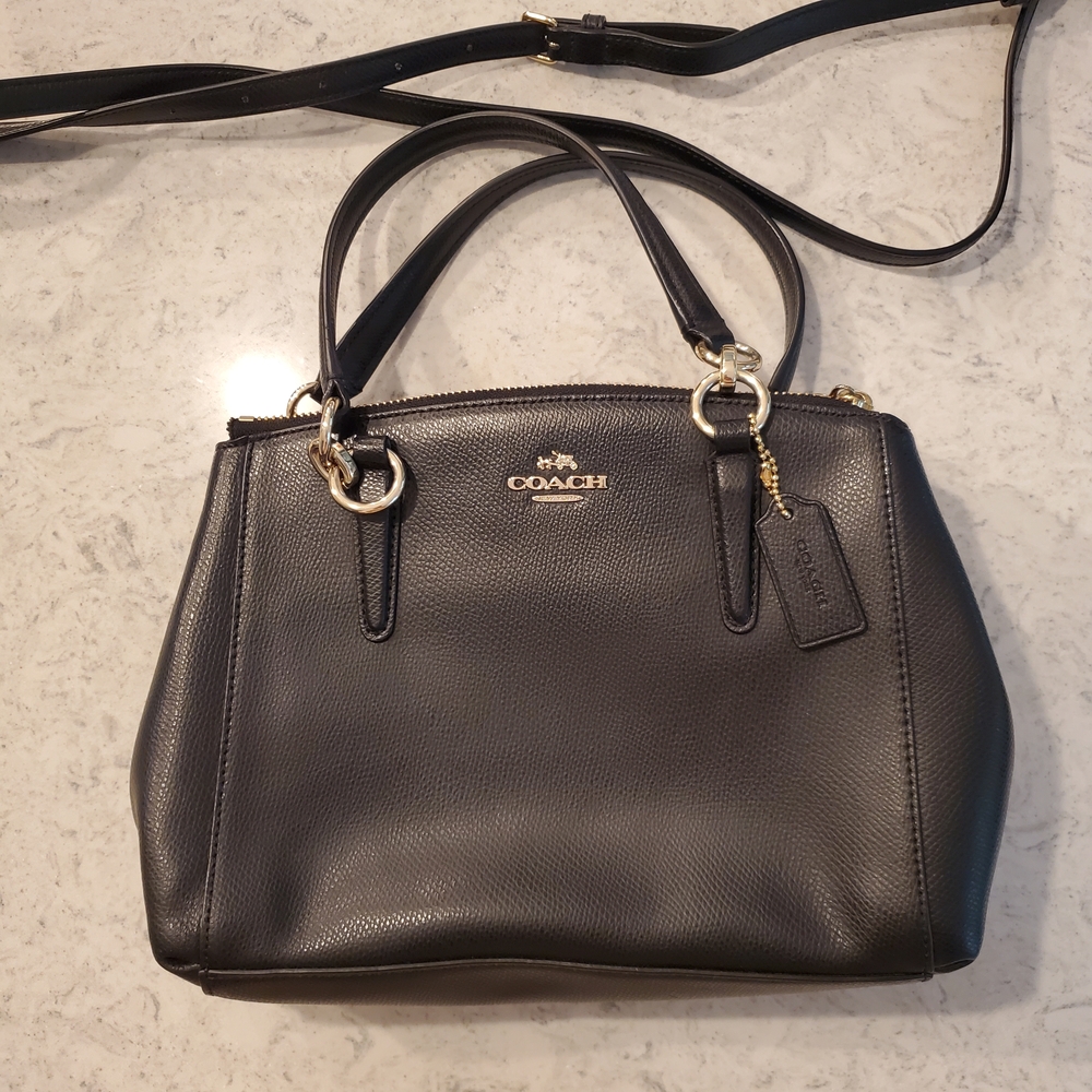 Coach Black Leather Convertible Purse